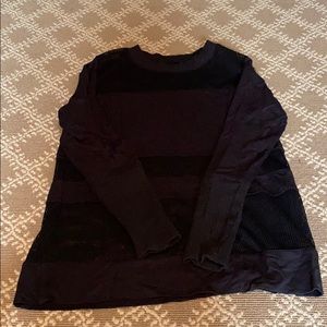 Alo black mesh pullover.